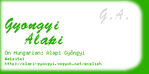 gyongyi alapi business card