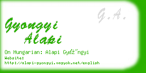 gyongyi alapi business card